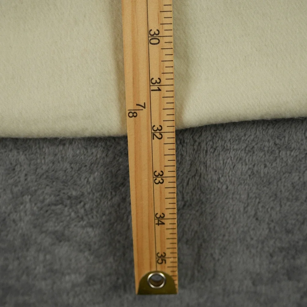 100% Cashmere Scarf Made in‎ England Cream Off White Ivory Fringed Old Money